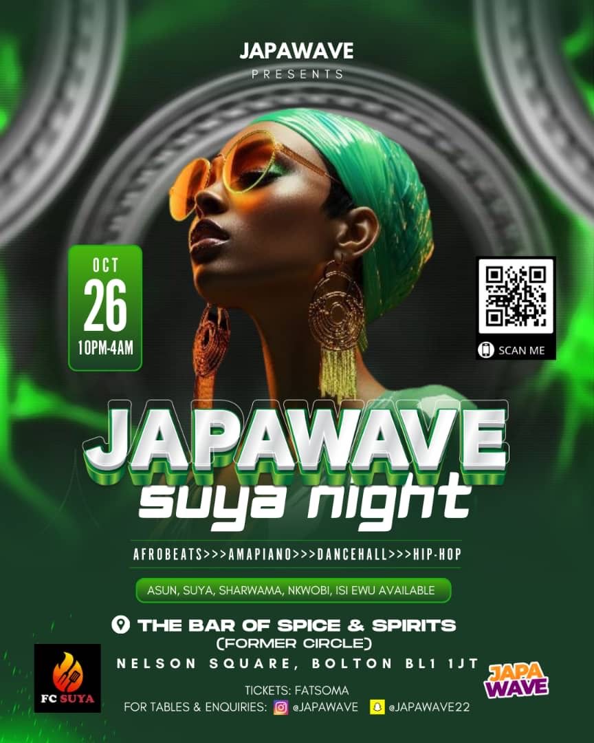 JAPAWAVE SUYA NIGHT IN BOLTON