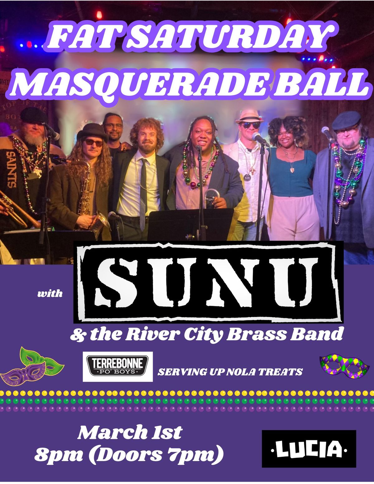 SUNU's Fat Saturday Masquerade Ball at Lucia