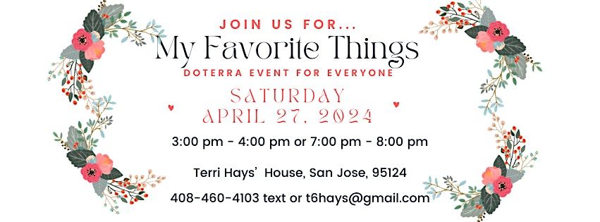 My Favorite Things - doTERRA event for Everyone