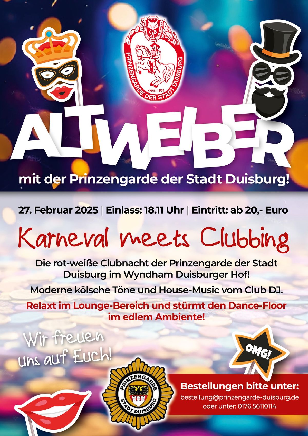 Altweiber mit der Prinzengarde Duisburg