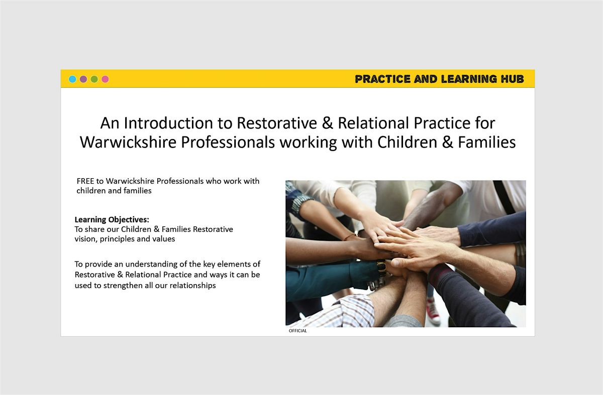 SCC CS529 Introduction to Restorative & Relational Practice Workshop