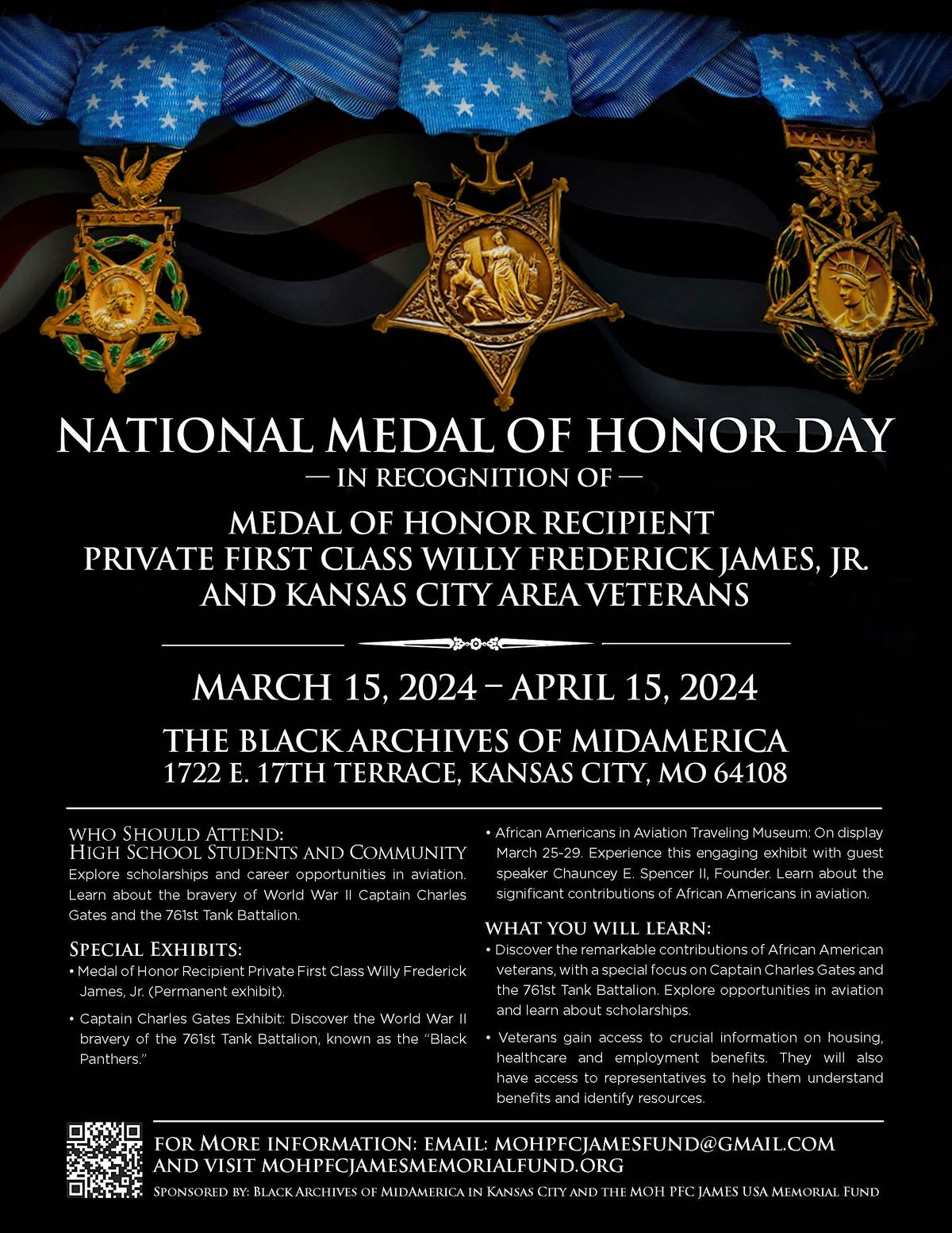 National Medal of Honor Day 2024, Black Archives Of MidAmerica, Kansas