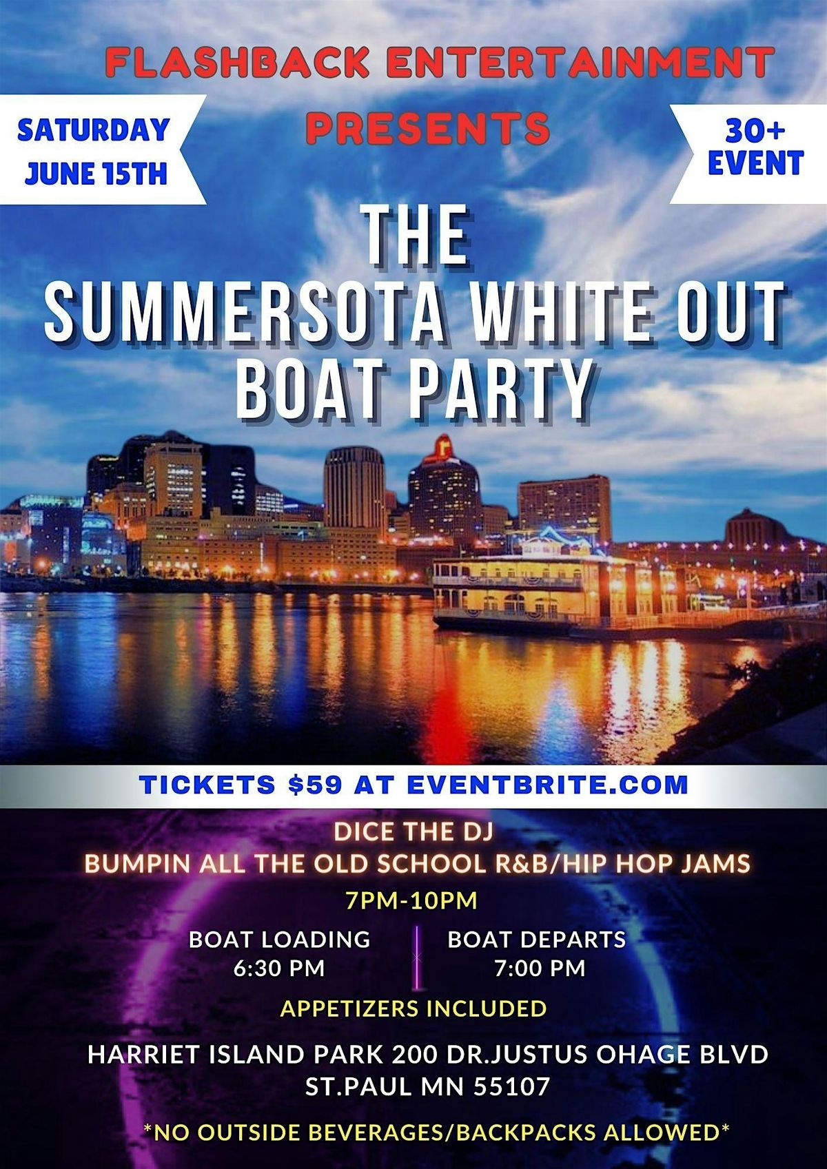 The Summersota White Out Boat Party