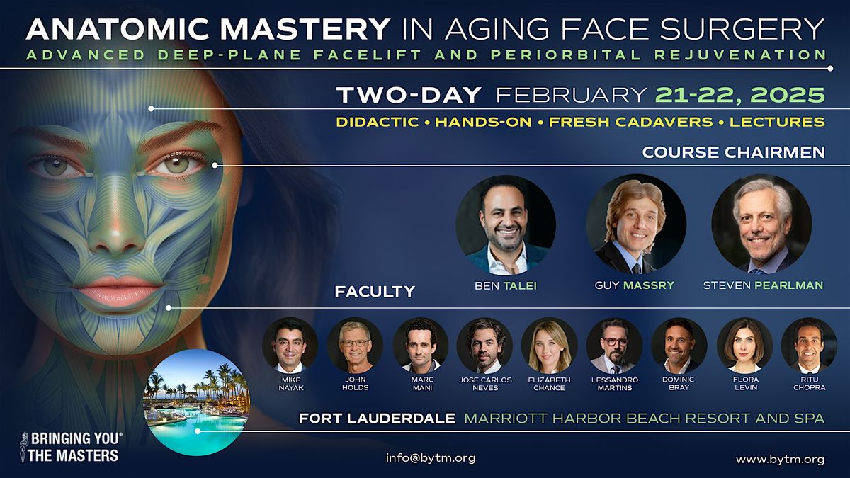 Anatomic Mastery in Aging Face Surgery \u2013 Symposium & Cadaver Lab