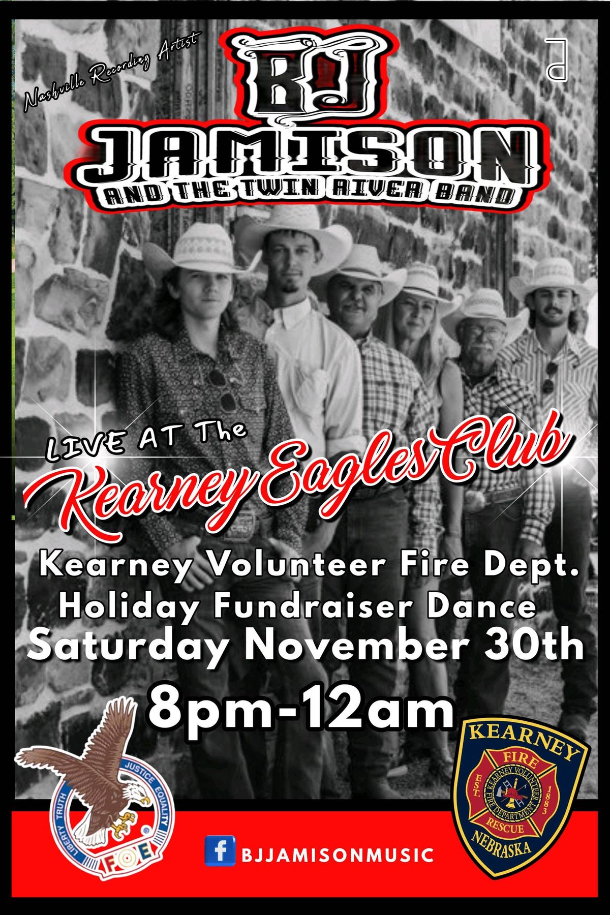 B.J. Jamison & The Twin River Band @ Kearney Eagles Club