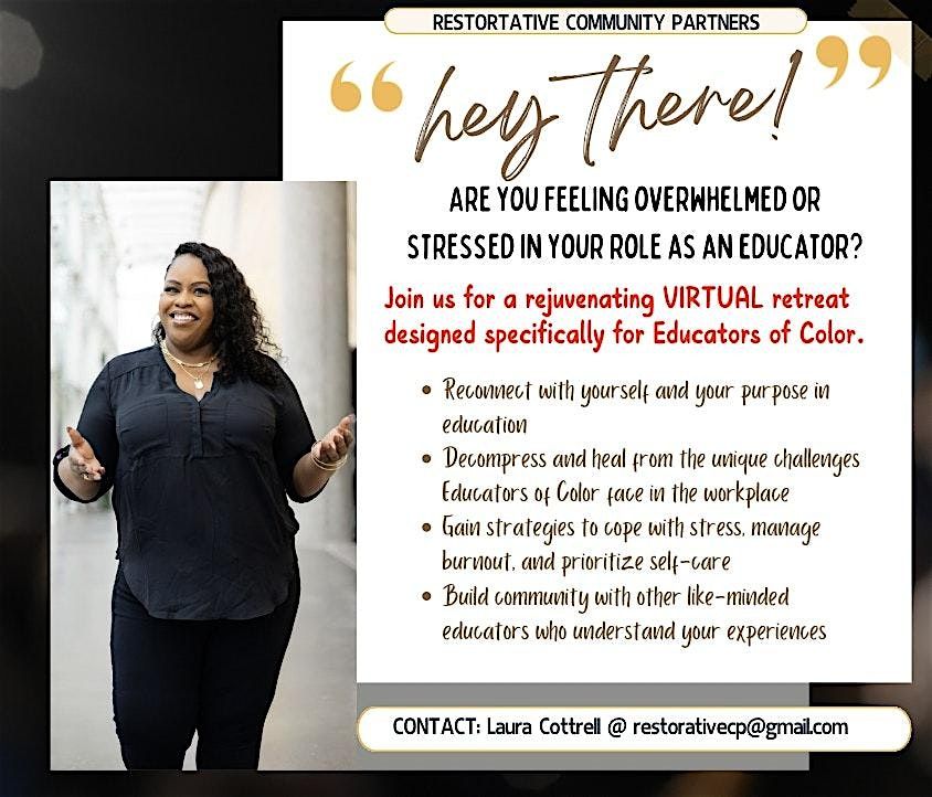 Virtual Retreat: Healing from Workplace Stress for Educators of Color