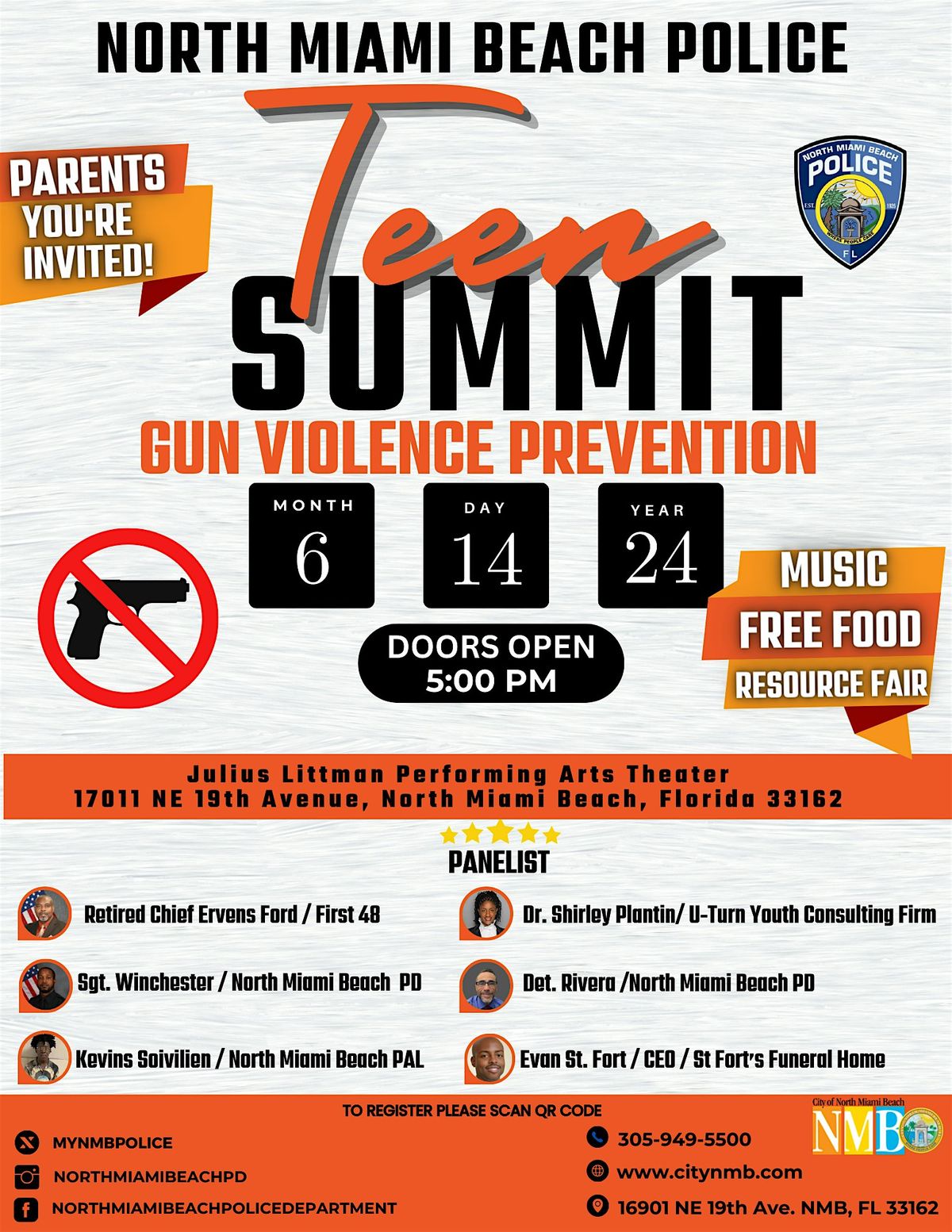 North Miami Beach Police Gun Violence Prevention Teen Summit