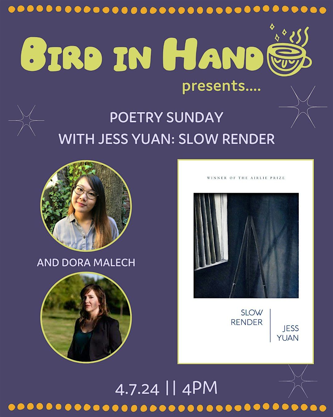 Poetry Sunday with Jess Yuan: SLOW RENDER (with Dora Malech)