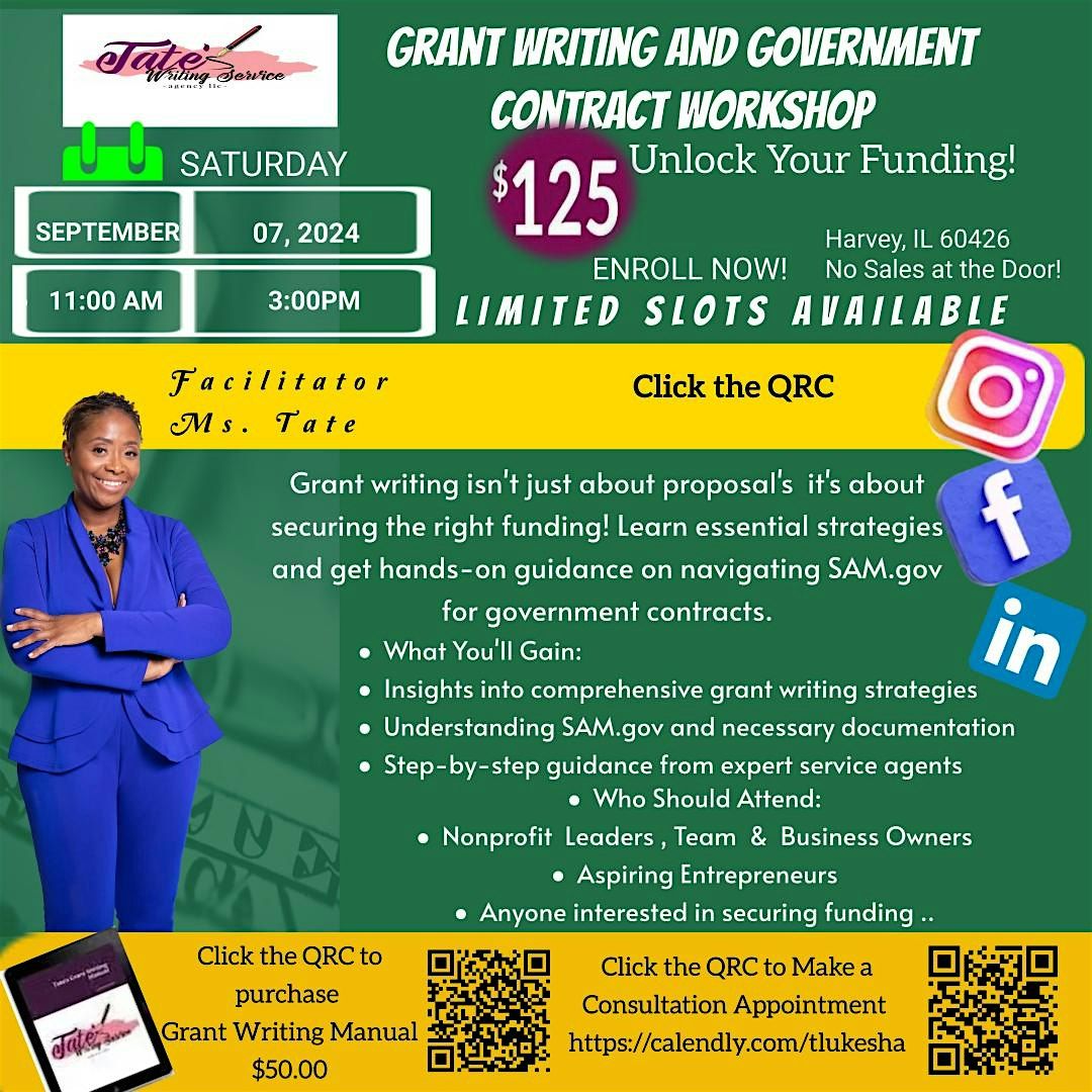 Grant Writing and Government Contract Workshop