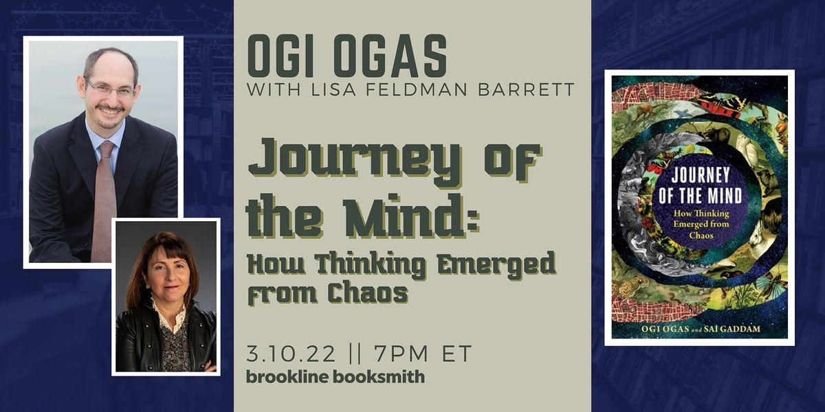 Live at Brookline Booksmith! Ogi Ogas with Lisa Feldman Barrett