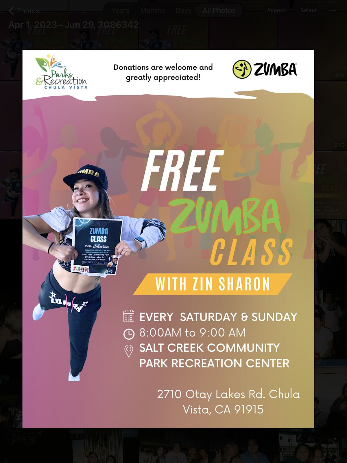 Free Zumba Class with ZIN Sharon