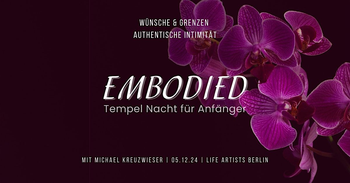 EMBODIED - Tempelnacht f\u00fcr Anf\u00e4nger - NOVEMBER