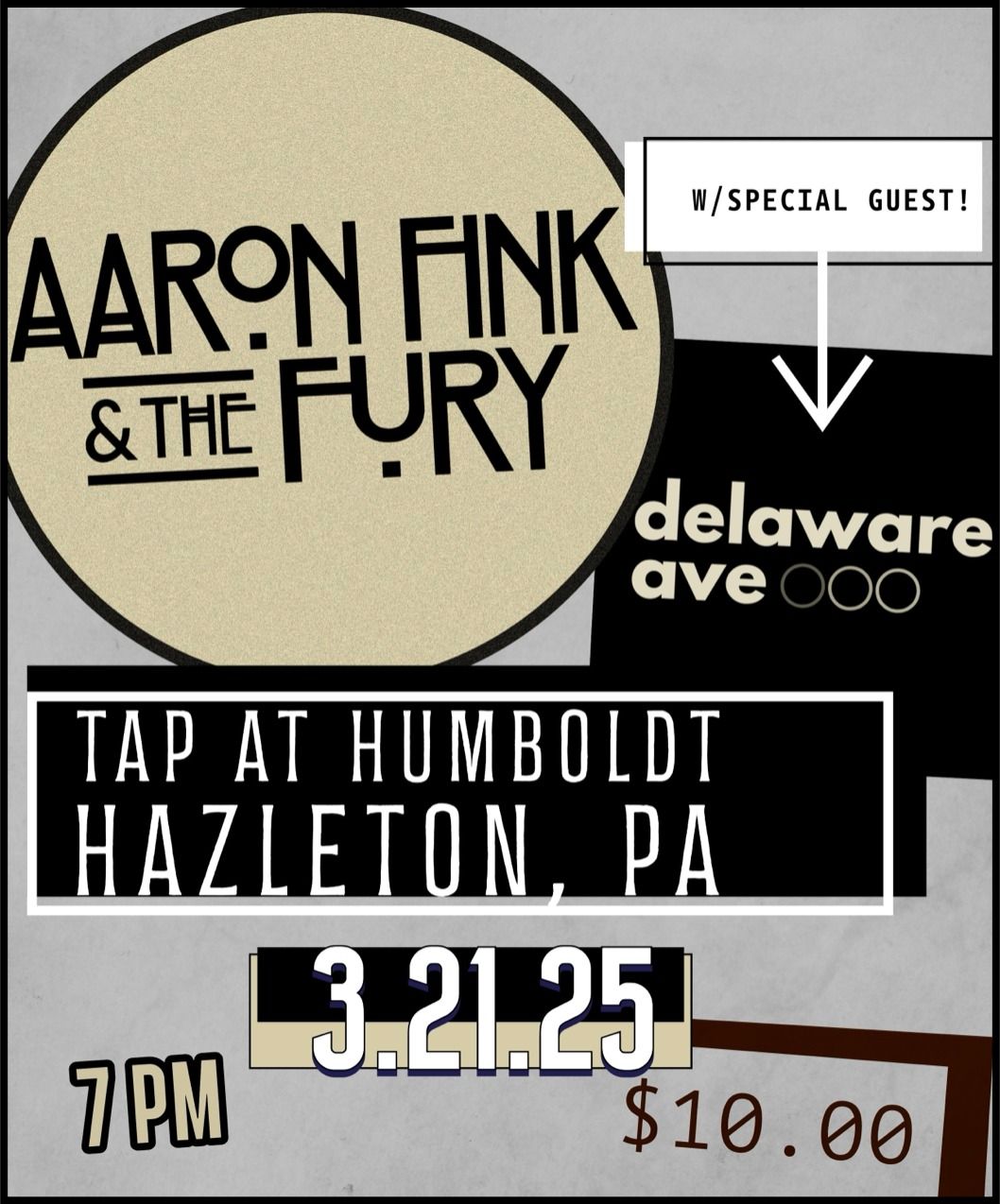 Aaron Fink and the Fury with Special Guests Deleware Ave