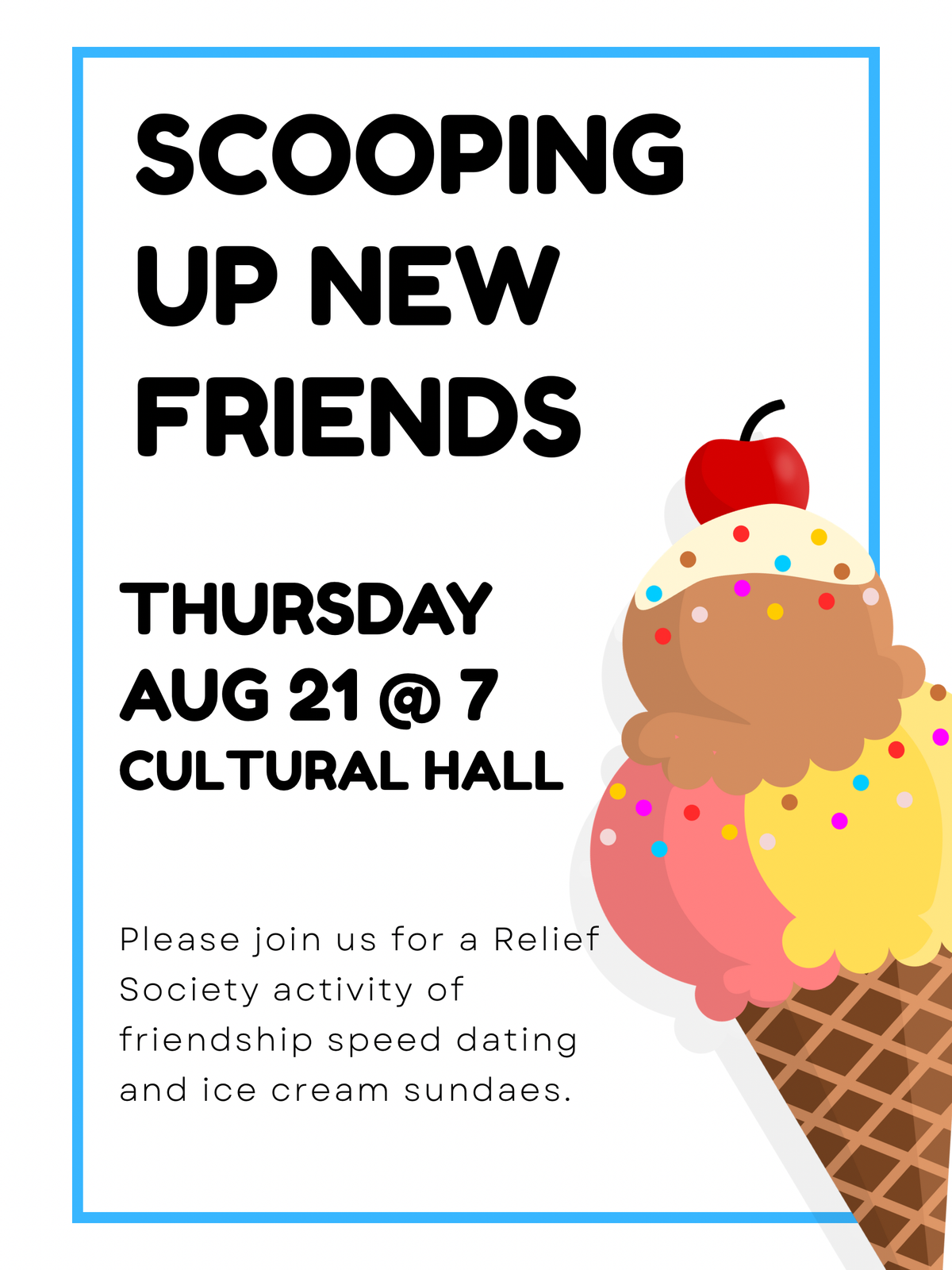 Relief Society Ice Cream Social