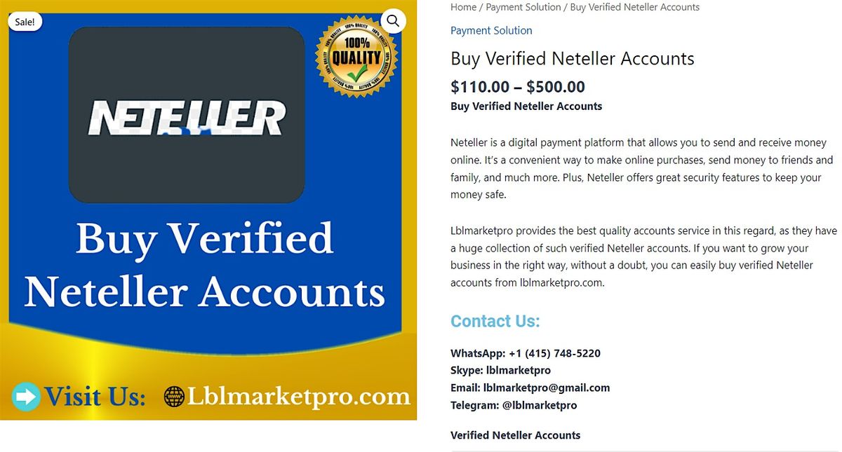 Buy Verified Neteller Account