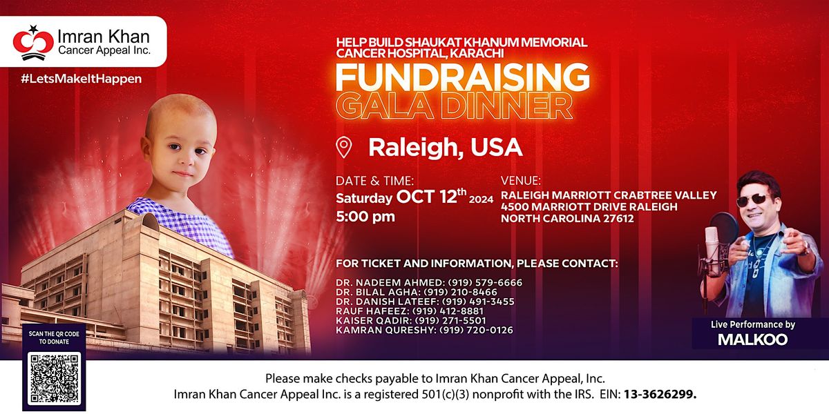 Shaukat Khanum Fundraising Gala Dinner in Raleigh, USA