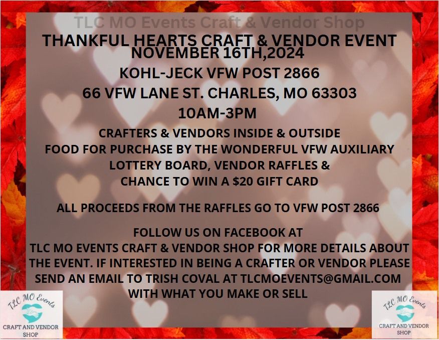 THANKFUL HEARTS CRAFT & VENDOR EVENT 