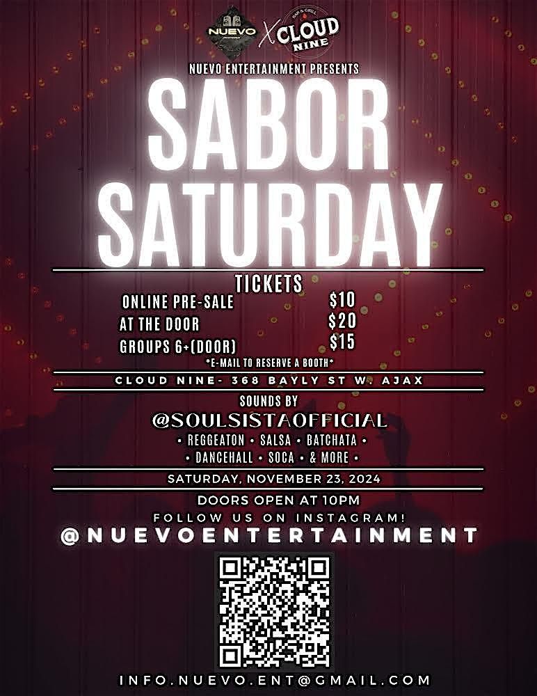 SABOR SATURDAY by Nuevo Entertainment