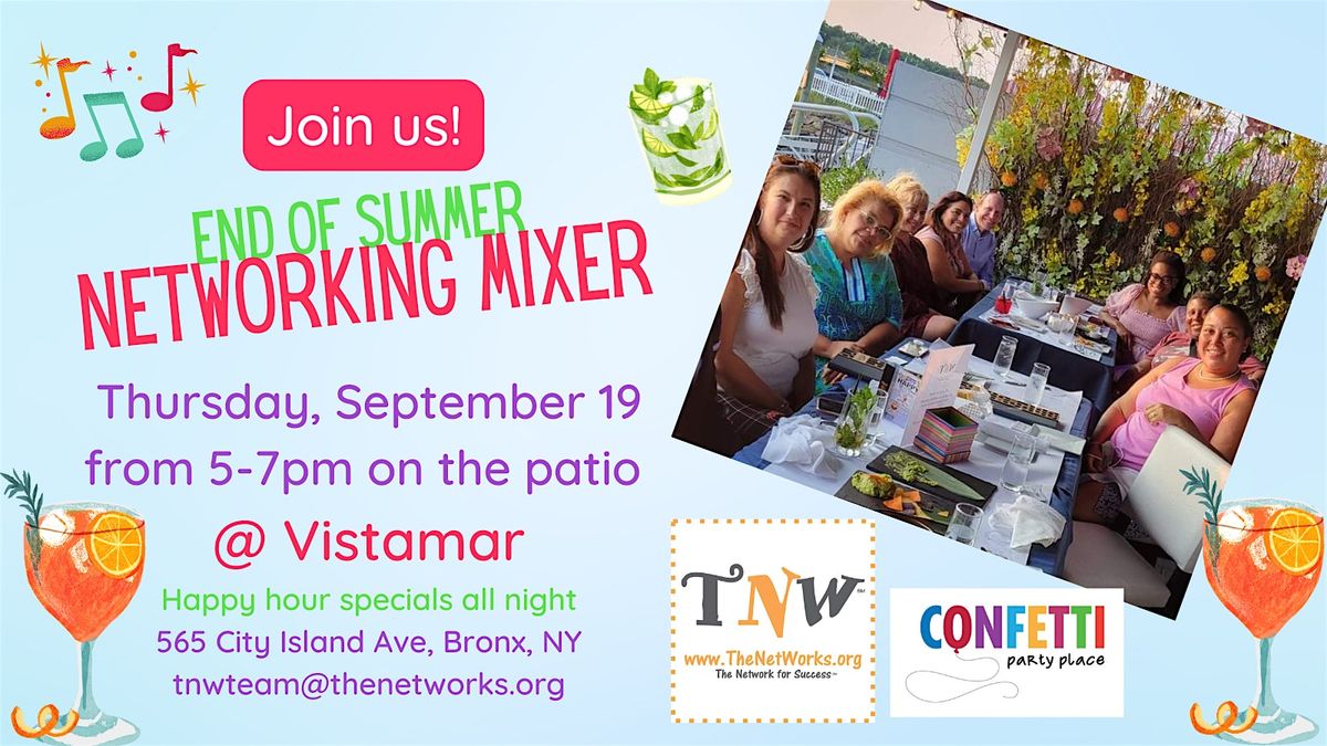 TheNetWorks + Confetti Party Place End of Summer Networking Mixer