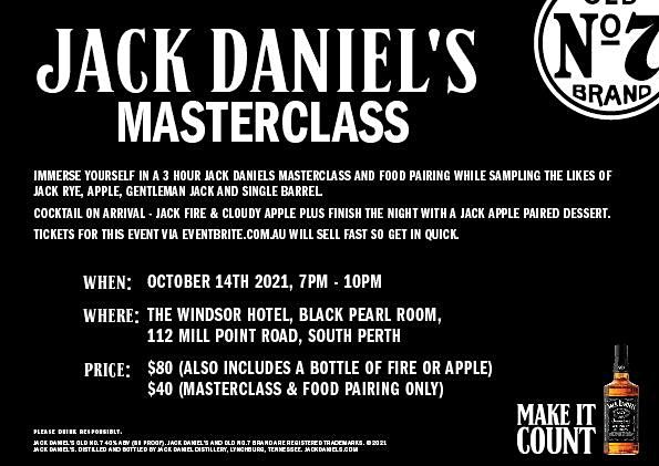 Jack Daniel's Spirits Masterclass at The Windsor