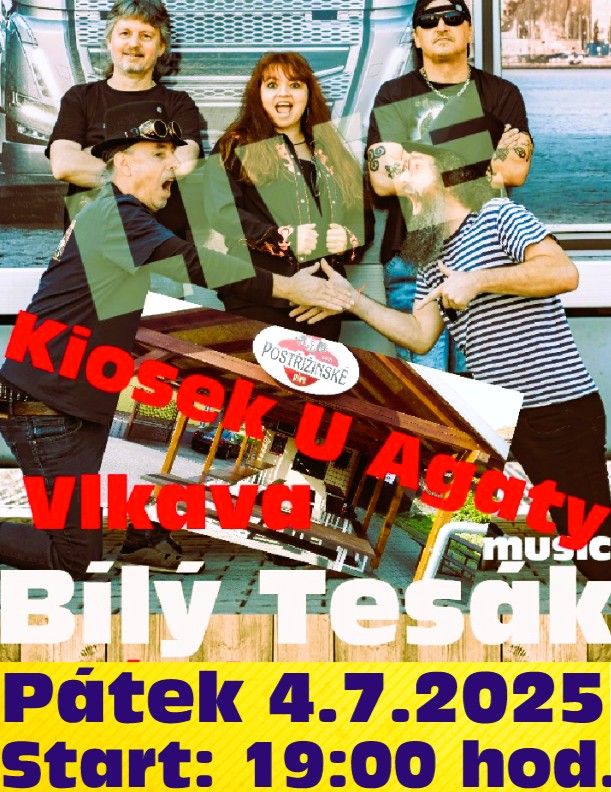 Koncert B\u00edl\u00fd Tes\u00e1k -  Kiosek u Agaty Vlkava