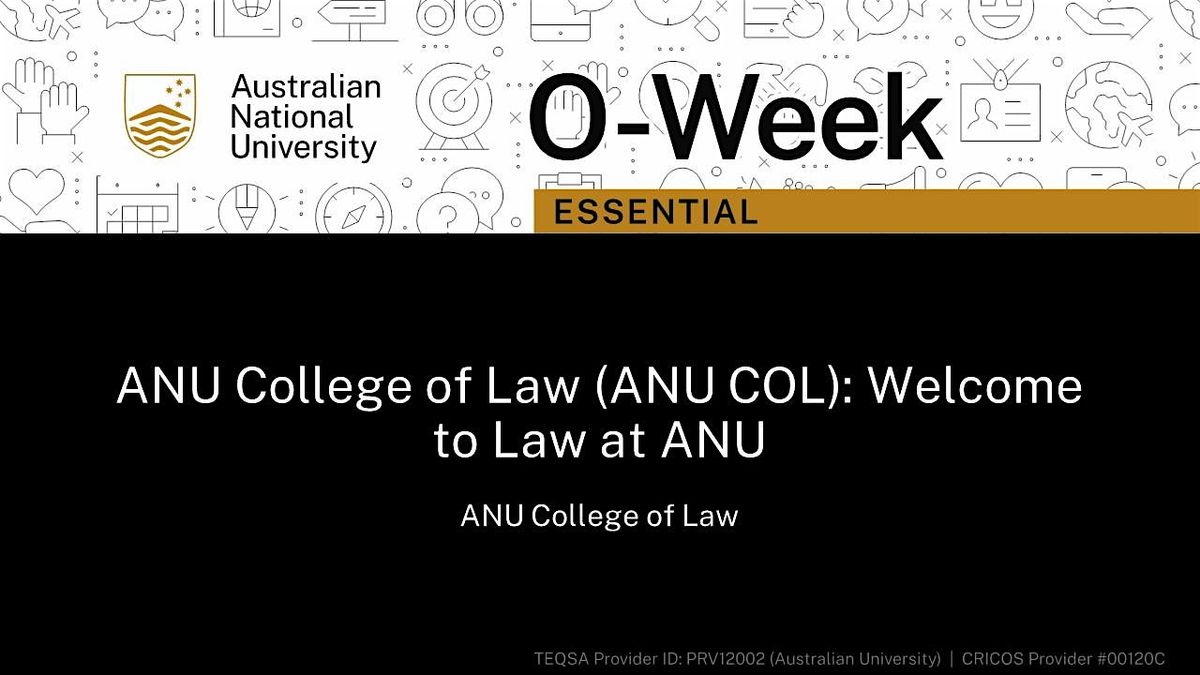 ANU College of Law (ANU CoL): Welcome to Law at ANU