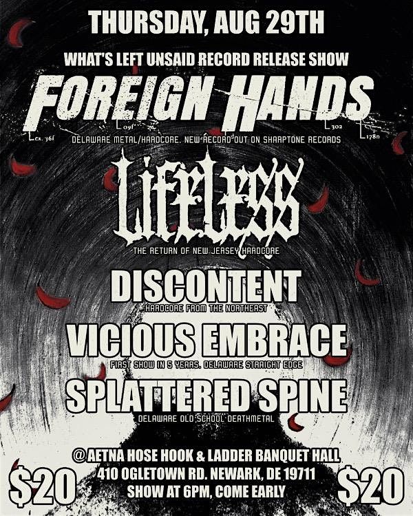 Foreign Hands \u201cWhat\u2019s Left Unsaid\u201d Record Release