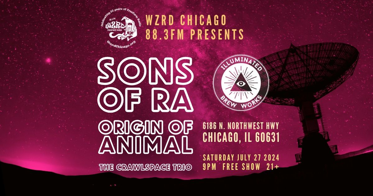 Sons of Ra \/ Origin of Animal \/ The Crawlspace Trio at Illuminated Brew Works