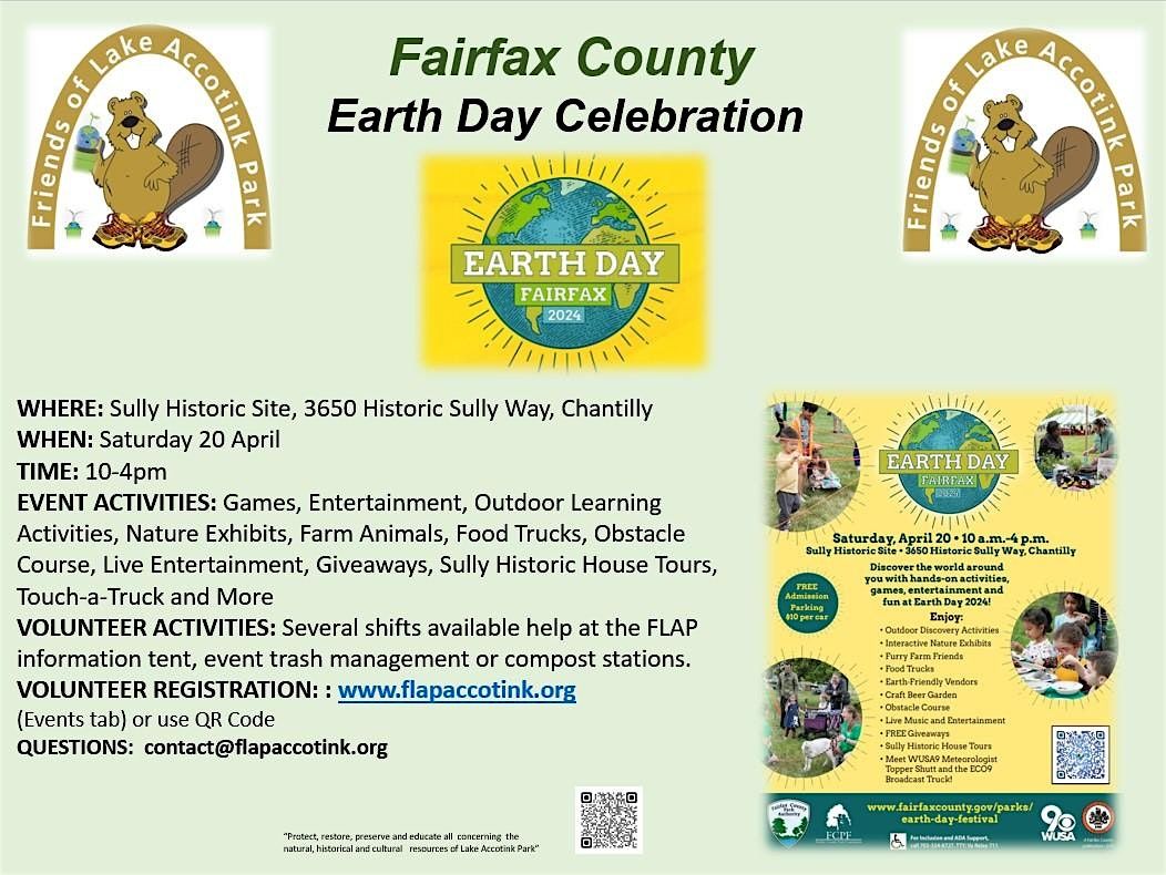 Earth Day Fairfax County - FLAP Volunteer Positions