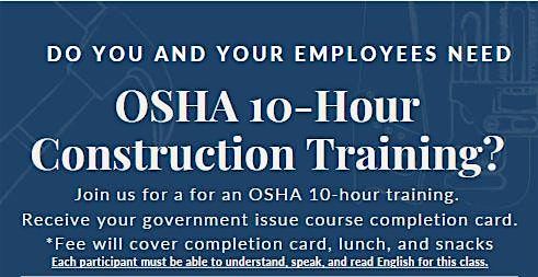 OSHA 10 Certification Class - Denver