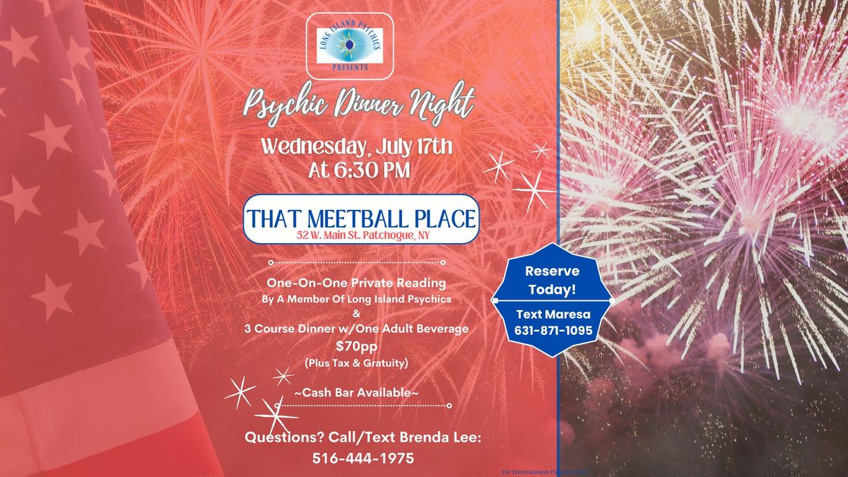 Psychic Dinner Night At That Meetball Place