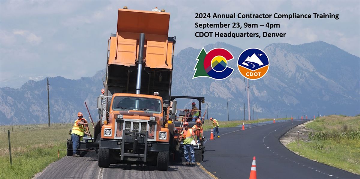 CDOT 2024 Annual Contractor Compliance Training - Denver