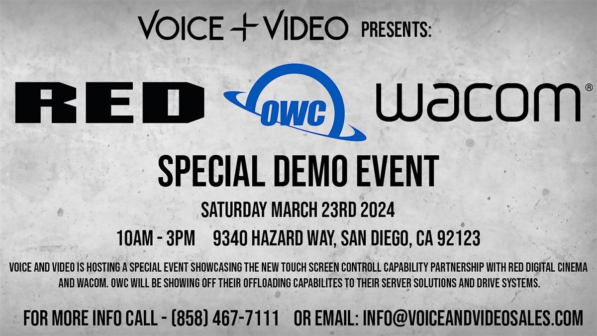 Voice and Video presents RED, Wacom, and OWC workflow. and integration