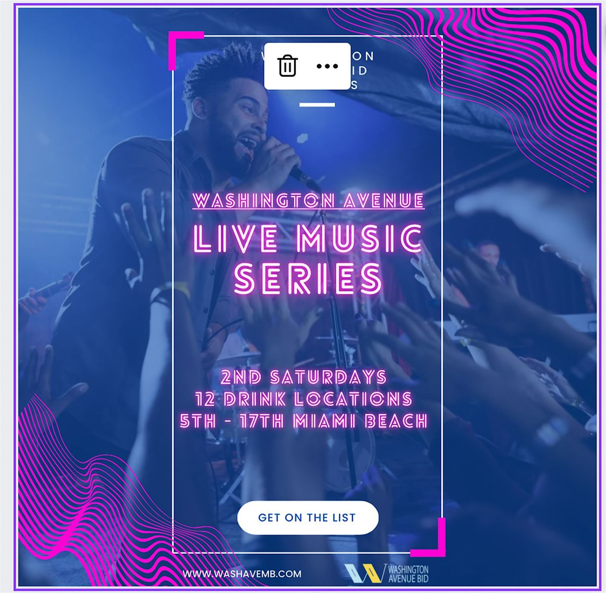Washington Avenue Live Music Series - Starting August 10th