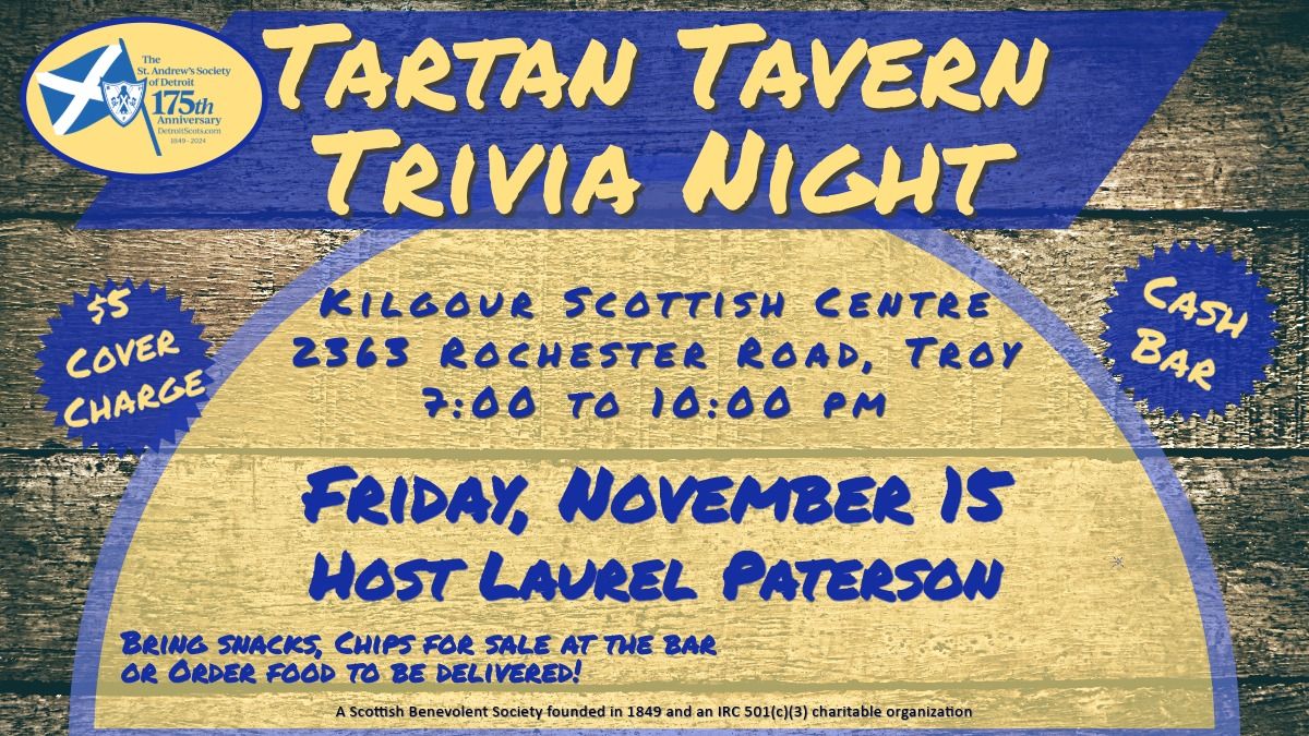 Tartan Tavern Trivia Night 