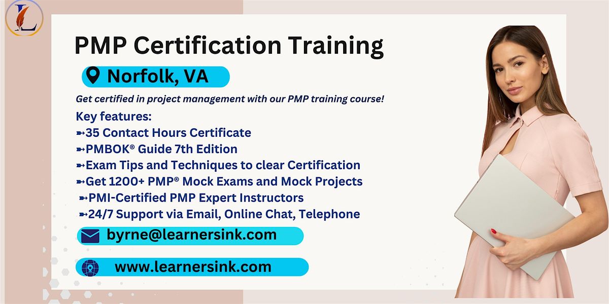 Confirmed 4 Day PMP exam prep workshop in Norfolk, VA