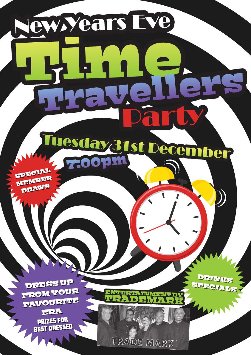 New Years Eve Time Travelers Party