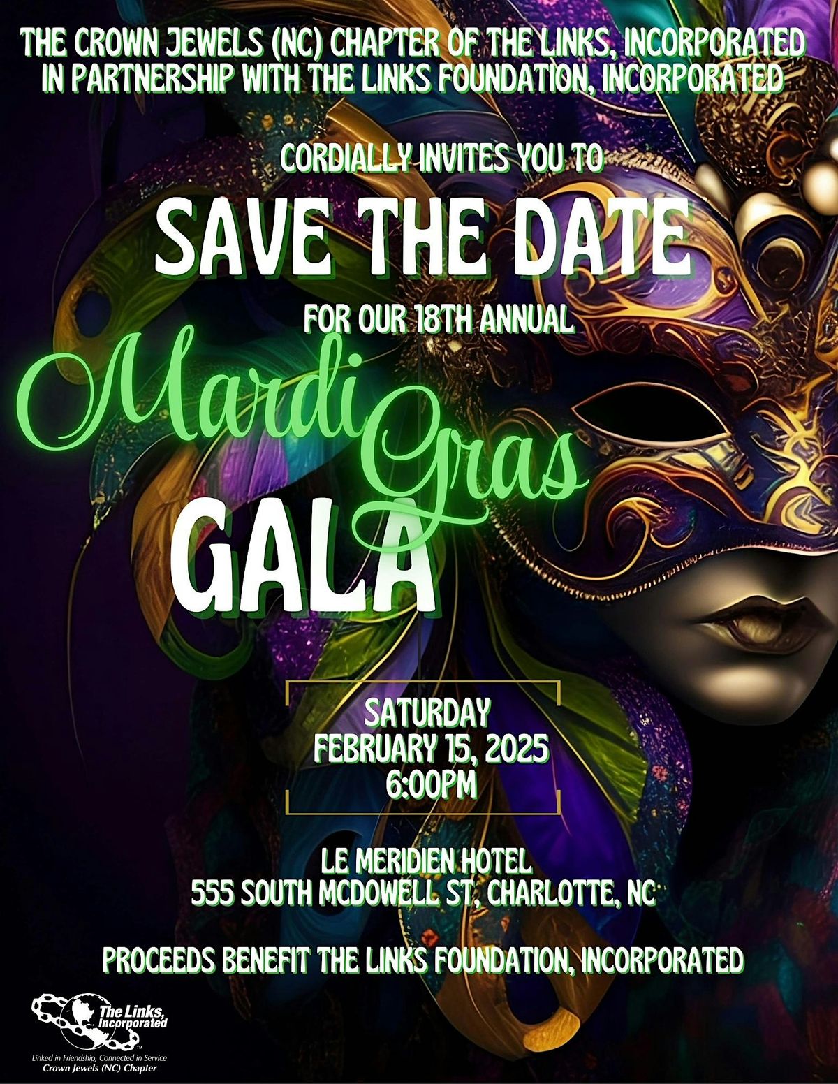 Crown Jewels (NC) Links - 18th Annual Mardi Gras Gala (2025)