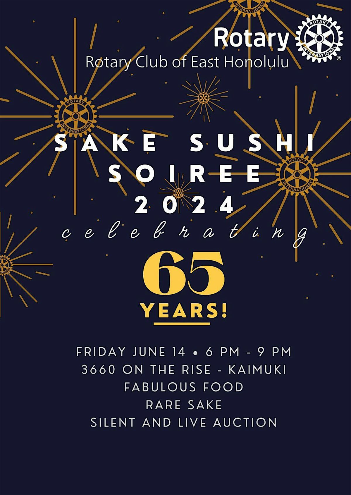 Sake Sushi Soiree 2024 - Celebrating 65 Years