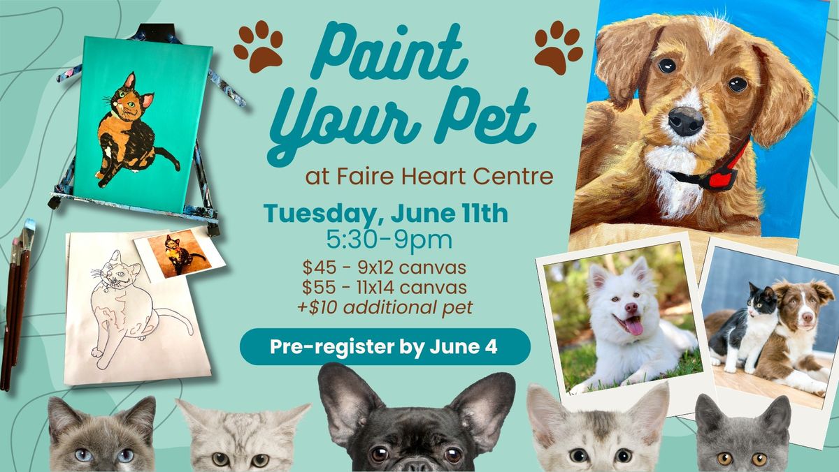 May 30th Paint Your Pet pARTy!