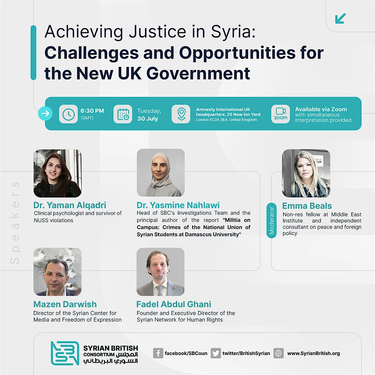 Achieving Justice in Syria: Challenges and Opportunities for the UK Govt.