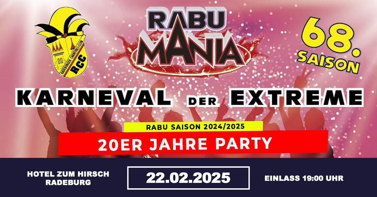 20er Jahre Party | Radeburger Carnevals-Club \u2219 22.02.25