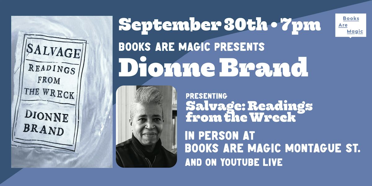 In-Store: Dionne Brand presents Salvage: Readings from the Wreck