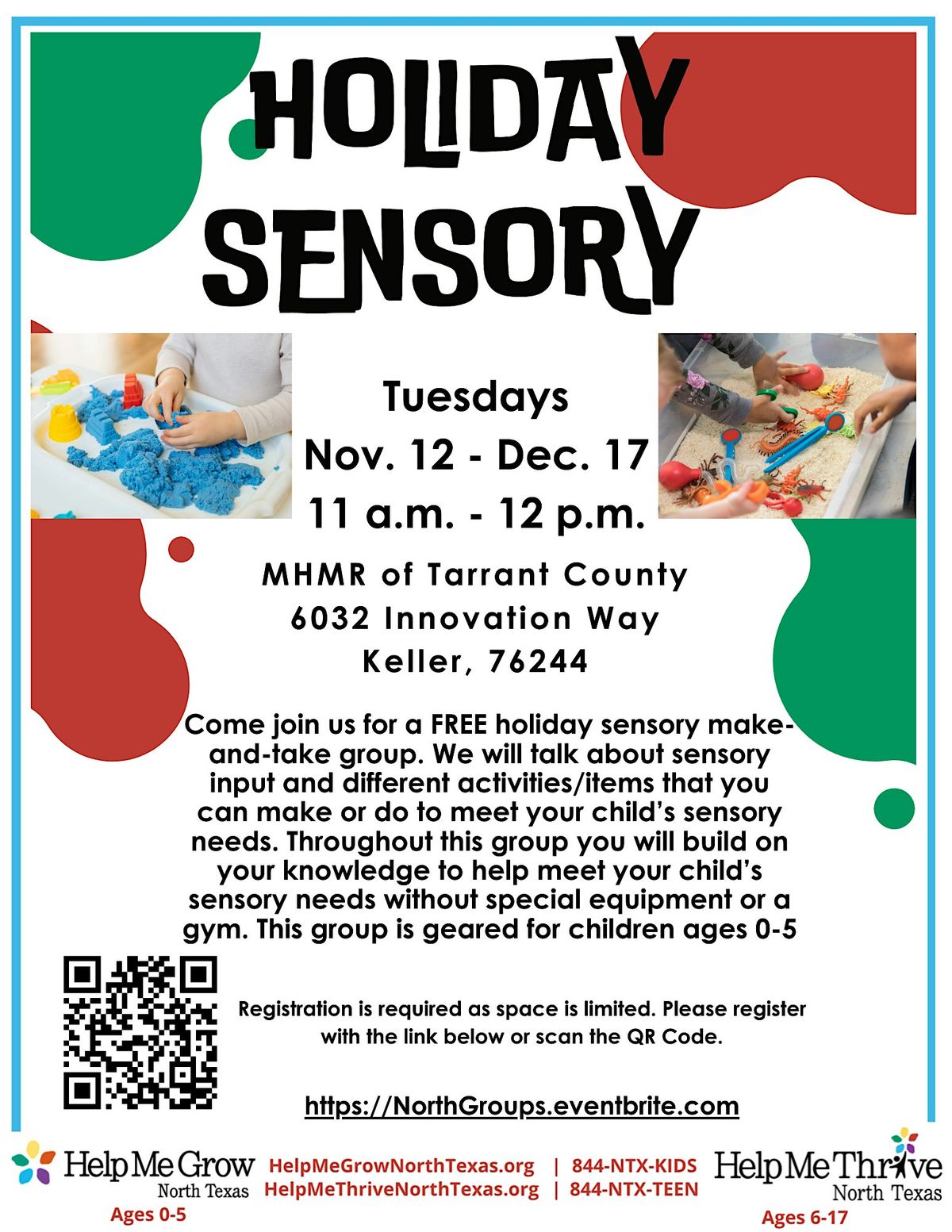 Face to Face Holiday Sensory Group - North Center