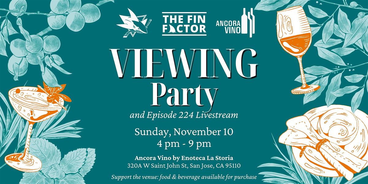 Sharks Game Viewing Party and Live Episode 224