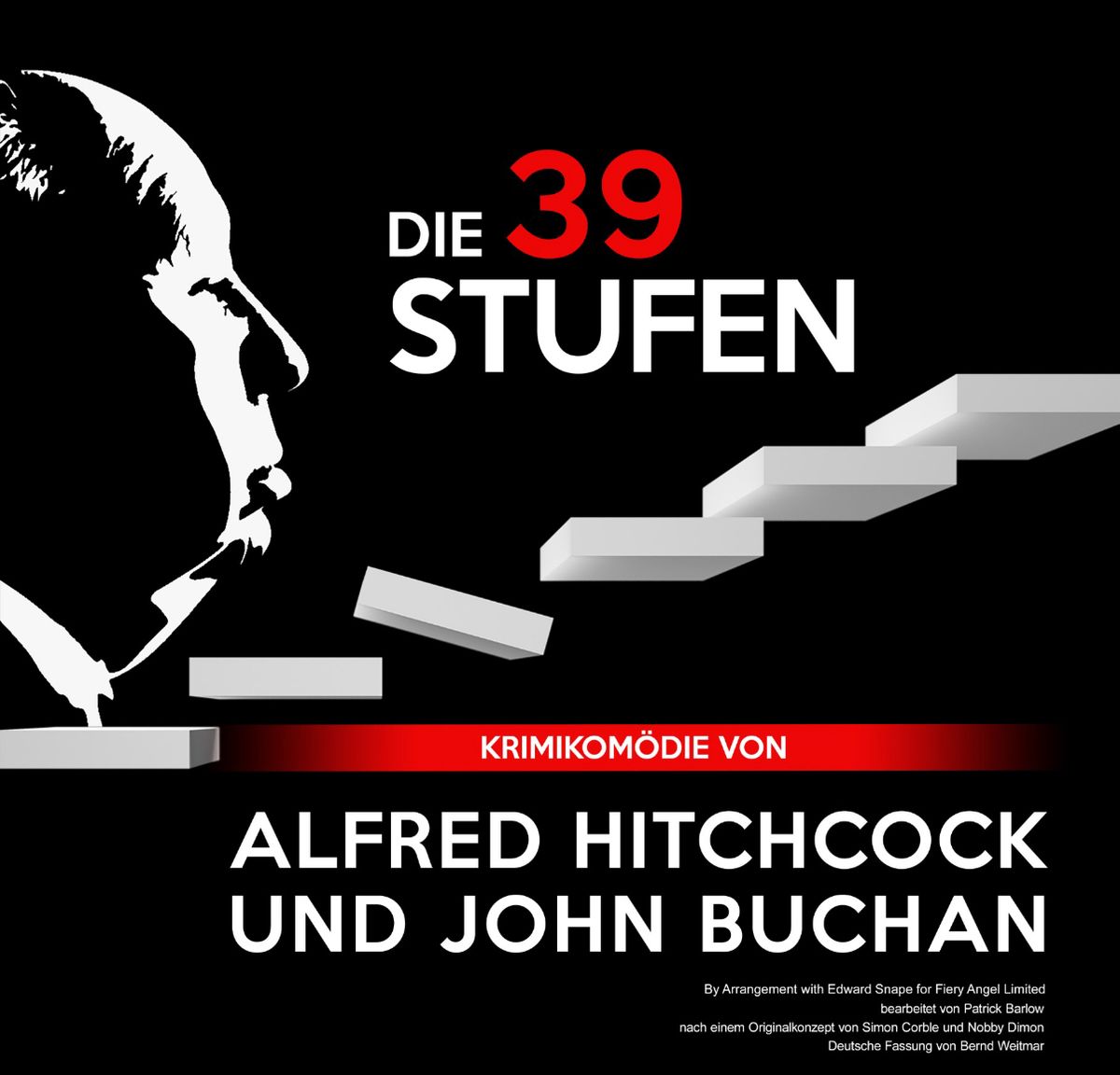 DIE 39 STUFEN \u2013 Krimikom\u00f6die von Alfred Hitchcock, John Buchan \u2013 Bearbeitung Patrick Barlow