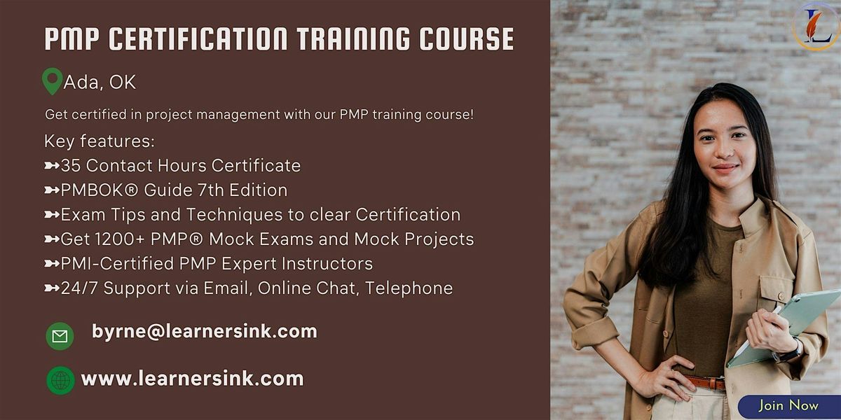 Increase your Profession with PMP Certification In Ada, OK