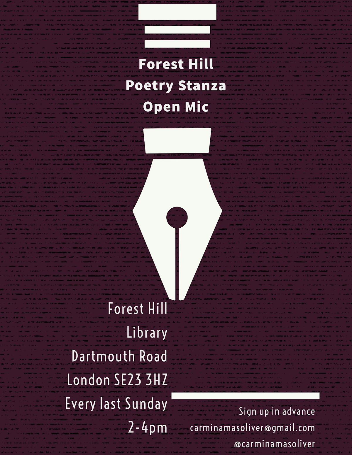 Forest Hill Stanza Open Mic