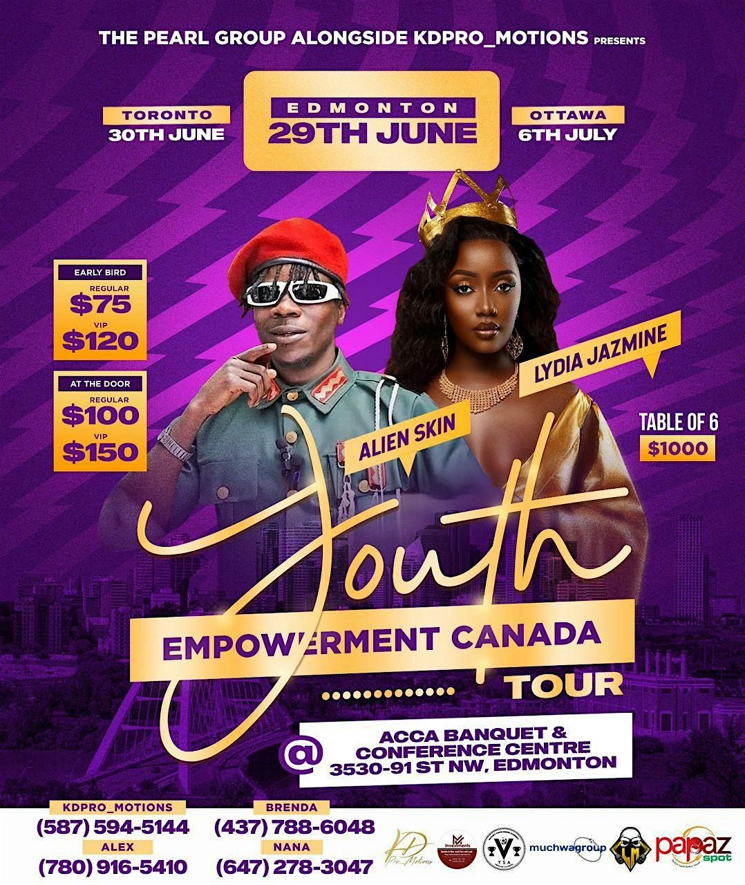 Edmonton Youth Empowerment Canada Tour feat Alien Skin and Lydia Jazmine