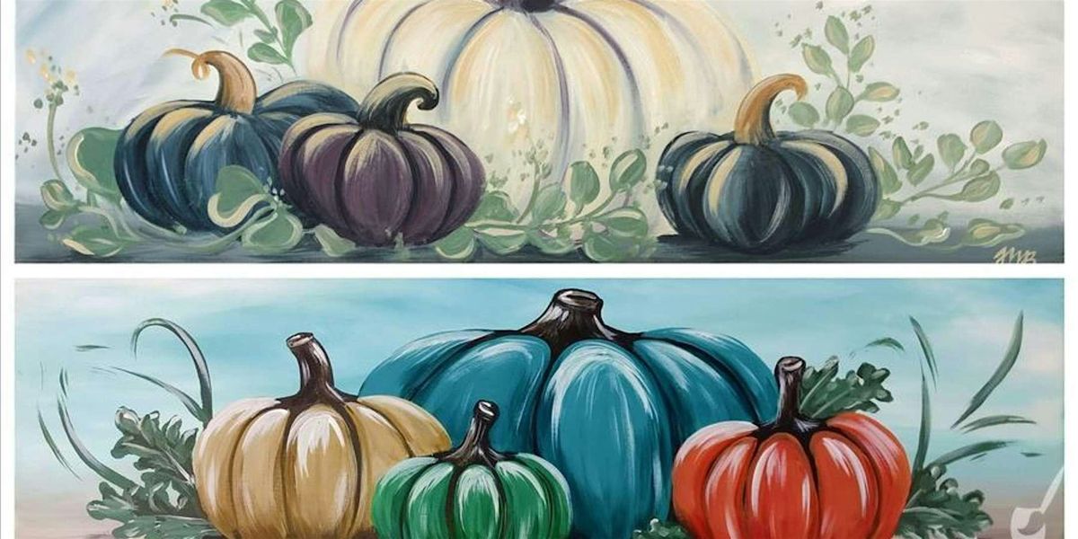 Pumpkin Canvas Options - Paint and Sip by Classpop!\u2122